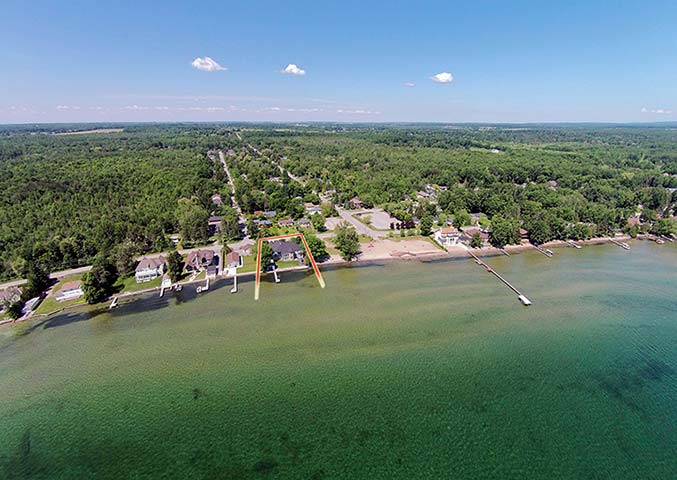 053-Aerial View of Property Against Lake Simcoe