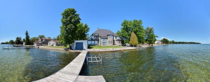 063-Panoramic Rear Home Waterfront View