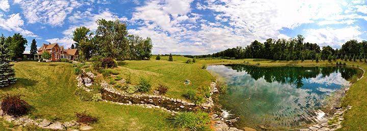 047b-Pond and Residence Panoramic Perspective